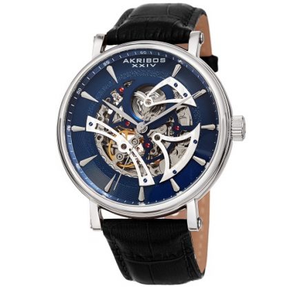Men's Classic Skeleton Dial Leather - AK1020 — Akribos XXIV